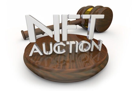 Non-fungible tokens can be bought at auction